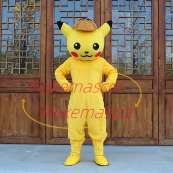 Adult Detective Pikachu Mascot Costume Adult Detective Pikachu Mascot Costume