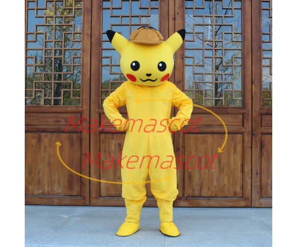 Adult Detective Pikachu Mascot Costume