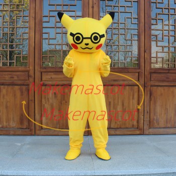 Pikachu Wearing Glasses Mascot Costume for Adult Pikachu Wearing Glasses Mascot Costume for Adult