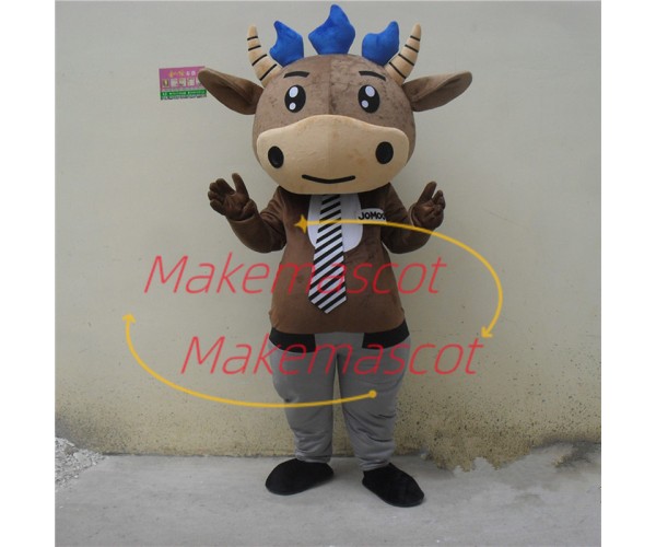 Manager Brown Cattle Mascot Costume Manager Brown Cattle Mascot Costume