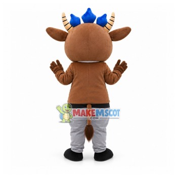 Manager Brown Cattle Mascot Costume Manager Brown Cattle Mascot Costume