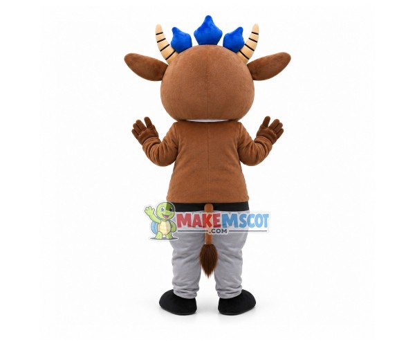 Manager Brown Cattle Mascot Costume Manager Brown Cattle Mascot Costume
