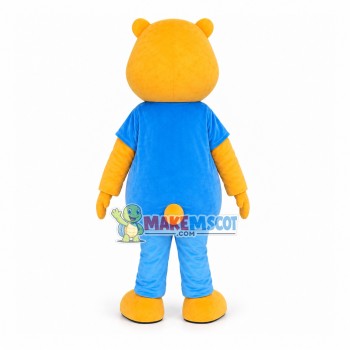 Relaxed Orange Tour Bear Mascot Costume Relaxed Orange Tour Bear Mascot Costume