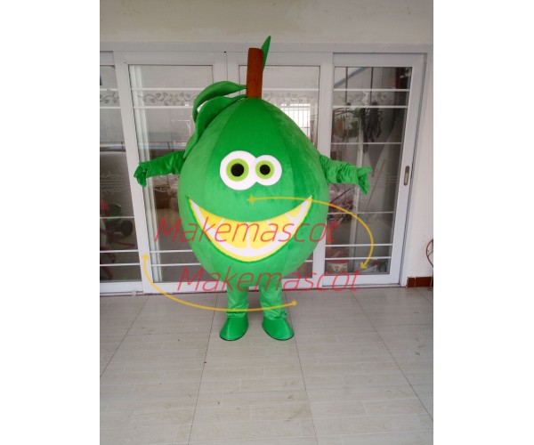 Fresh Green Lemon Cartoon Mascot Costume Fresh Green Lemon Cartoon Mascot Costume