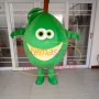 Fresh Green Lemon Cartoon Mascot Costume