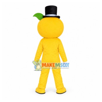 Shiny Eyed Cartoon Orange Doll Mascot Costume Shiny Eyed Cartoon Orange Doll Mascot Costume