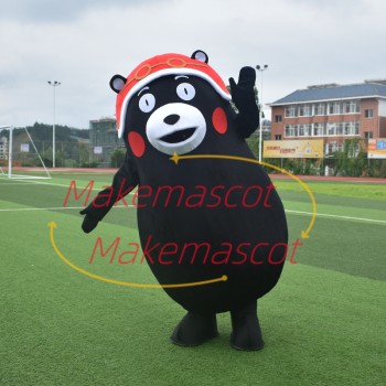 Kumamoto Wearing Warm Wind Cap Mascot Costume Kumamoto Wearing Warm Wind Cap Mascot Costume