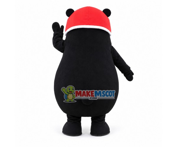 Kumamoto Wearing Warm Wind Cap Mascot Costume Kumamoto Wearing Warm Wind Cap Mascot Costume