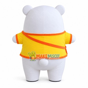 So Cute Chubby Little Polar Bear Mascot Costume So Cute Chubby Little Polar Bear Mascot Costume