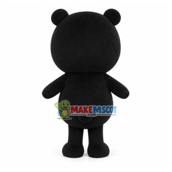 Black Naive Bib Bear Mascot Costume Black Naive Bib Bear Mascot Costume