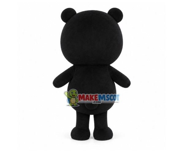 Black Naive Bib Bear Mascot Costume Black Naive Bib Bear Mascot Costume