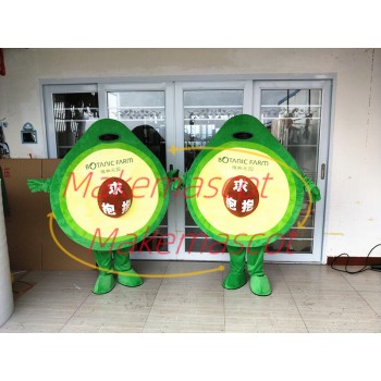 Funny Cartoon Half Avocado Mascot Costume Funny Cartoon Half Avocado Mascot Costume