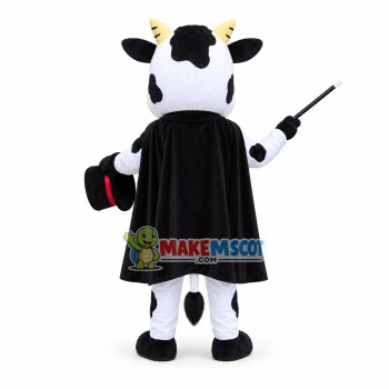 Performing Magician Cow Mascot Costume Performing Magician Cow Mascot Costume