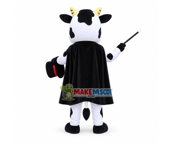 Performing Magician Cow Mascot Costume Performing Magician Cow Mascot Costume