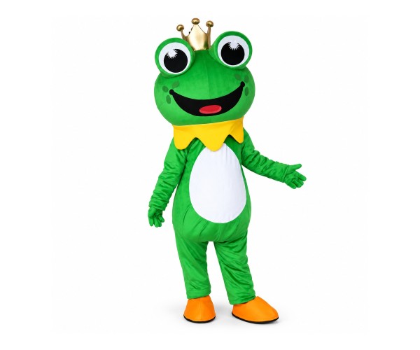 Confident Frog Prince Adult Mascot Costume Confident Frog Prince Adult Mascot Costume