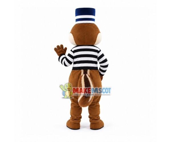 Thief Squirrel Wearing the Blindfold Mascot Costume Thief Squirrel Wearing the Blindfold Mascot Costume