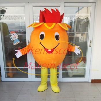 Cartoon Orange Pomegranate Mascot Costume Cartoon Orange Pomegranate Mascot Costume