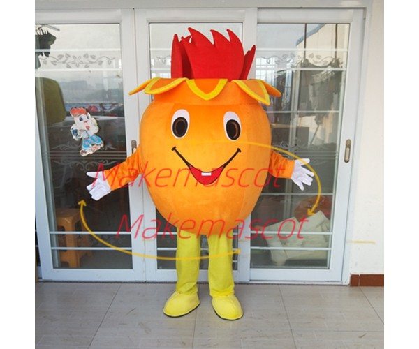 Cartoon Orange Pomegranate Mascot Costume Cartoon Orange Pomegranate Mascot Costume