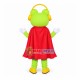 Cheerful Fluorescent Green Music Frog Mascot Costume Cheerful Fluorescent Green Music Frog Mascot Costume