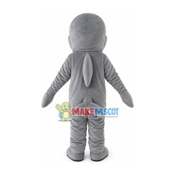 Peaceful Dolphin With Blue Eyes Mascot Costume Peaceful Dolphin With Blue Eyes Mascot Costume