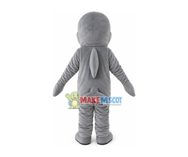 Peaceful Dolphin With Blue Eyes Mascot Costume Peaceful Dolphin With Blue Eyes Mascot Costume