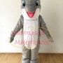 Peaceful Dolphin With Blue Eyes Mascot Costume