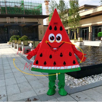 Slice of Sweet Red Watermelon Mascot Costume