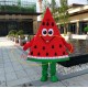 Slice of Sweet Red Watermelon Mascot Costume