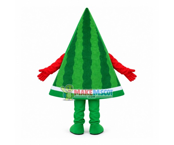 Slice of Sweet Red Watermelon Mascot Costume