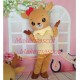 Female Fawn With Lacy Shirt Mascot Costume