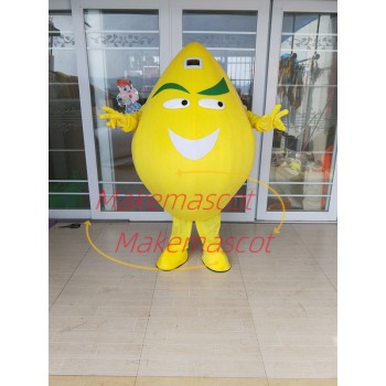 Cartoon Lemon With Asymmetric Eyebrows Mascot Costume Cartoon Lemon With Asymmetric Eyebrows Mascot Costume