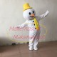 Vivid Winter Snowman Cartoon Mascot Costume Vivid Winter Snowman Cartoon Mascot Costume