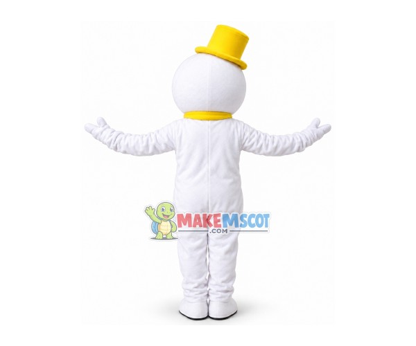Vivid Winter Snowman Cartoon Mascot Costume Vivid Winter Snowman Cartoon Mascot Costume