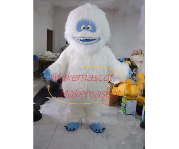 Long Wool Snowman Monster Mascot Costume Long Wool Snowman Monster Mascot Costume