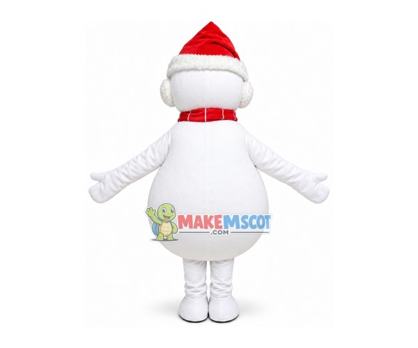 Christmas Snowman With Carrot Nose Mascot Costume Christmas Snowman With Carrot Nose Mascot Costume