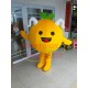 Special Look Orange With Horns Mascot Costume Special Look Orange With Horns Mascot Costume