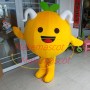 Special Look Orange With Horns Mascot Costume