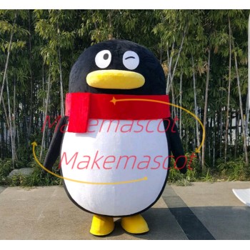Cartoon Penguin of Software Logo Mascot Costume