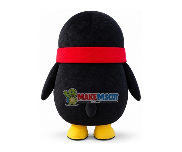 Cartoon Penguin of Software Logo Mascot Costume Cartoon Penguin of Software Logo Mascot Costume