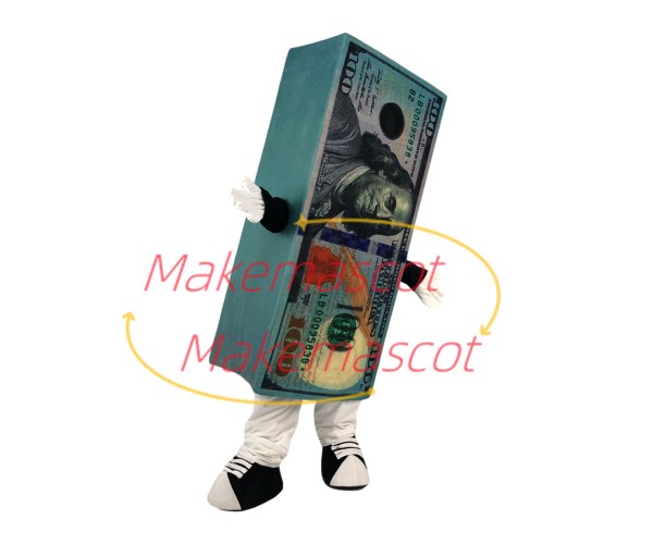 Stack of Hundred Paper Money Mascot Costume Stack of Hundred Paper Money Mascot Costume