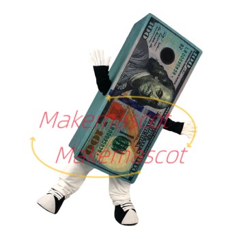 Stack of Hundred Paper Money Mascot Costume Stack of Hundred Paper Money Mascot Costume