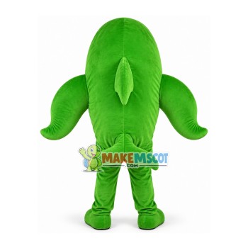 Agreeable Little Green Dolphin Mascot Costume Agreeable Little Green Dolphin Mascot Costume