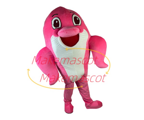 Soft Lightweight Pink Dolphin Mascot Costume