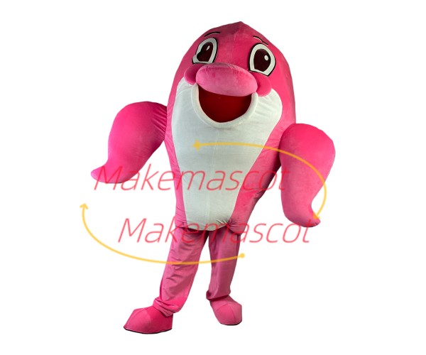 Soft Lightweight Pink Dolphin Mascot Costume