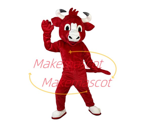 Adult Style Active Red Bull Mascot Costume