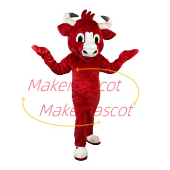 Adult Style Active Red Bull Mascot Costume