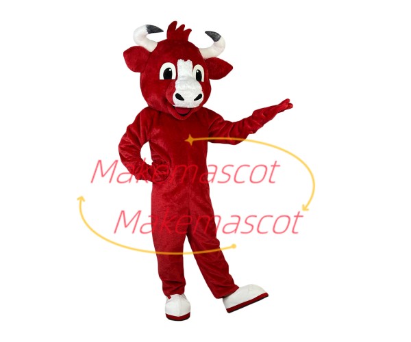 Adult Style Active Red Bull Mascot Costume