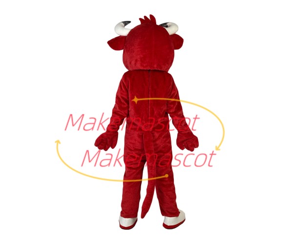 Adult Style Active Red Bull Mascot Costume