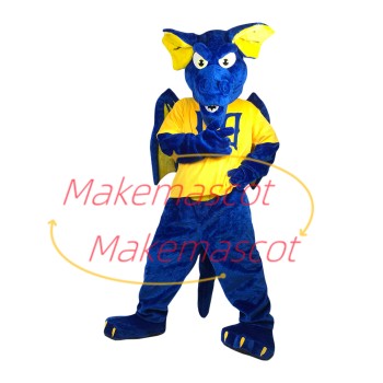 Customized Blue Dragon With Fierce Look Mascot Costume Customized Blue Dragon With Fierce Look Mascot Costume