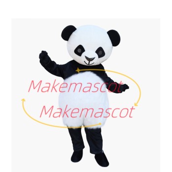 Lifesome Panda With Furry Body Mascot Costume